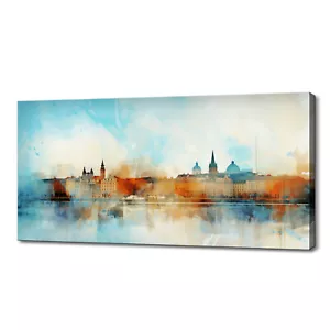 Helsinki City Sunset Skyline Landmarks Canvas Print Picture Wall Art Decor - Picture 1 of 9