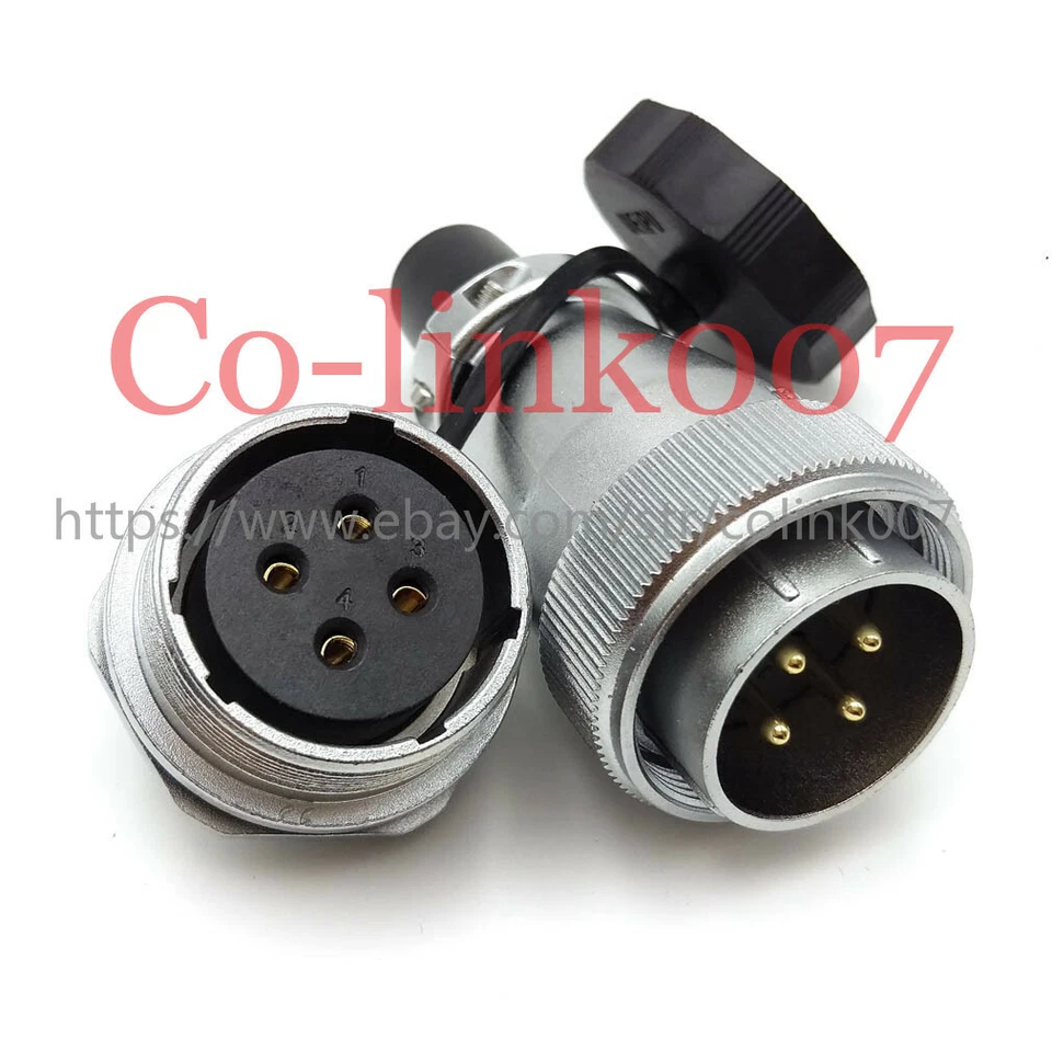 WEIPU WS28 2pin Flange Connector 50A High-voltage Power Cable Auto Charger Plug