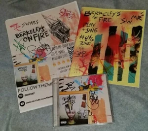 Selten! SWMRS signed Autogramm Konvolut Berkeley's on Fire CD, Flyer, Play & Sing - Bild 1 von 7