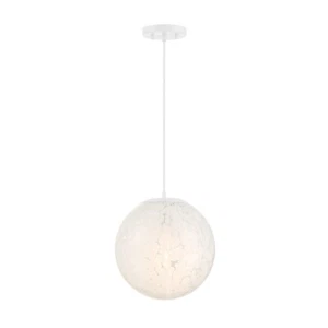 Designers Fountain Circo 12" 1 Light Pendant, White/White Art - D282M-11P-MW - Picture 1 of 1