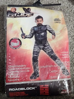 Disfraz de Halloween para niño GI Joe mediano 7-8 de lujo musculoso pecho bloqueo de carretera Foto 1 de 4