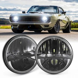 Par de faros LED redondos de 7"" para Chevrolet Chevelle Camaro Nova H4 haz alto - Imagen 1 de 13