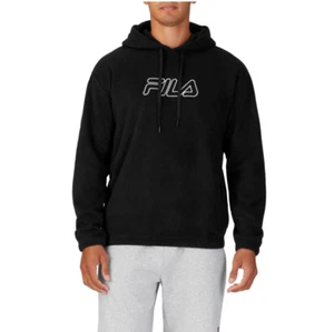 NWT FILA Polar Fleece Hoodie Men's Long Sleeve Hoodie ~ Black ~ Size M - Picture 1 of 8