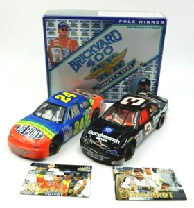 NASCAR DALE EARNHARDT #3 JEFF GORDON #24 BRICKYARD 400 1:24 CARS & TRADING CARDS - Picture 1 of 12