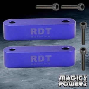 1988-2000 Honda Civic EF EG EK CRX Sport Racing Hood Spacer Riser Set Kit Blue - Picture 1 of 1