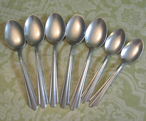 Lot of 7 SRC Stainless Soup Spoons & Teaspoons USA - Bild 1 von 4