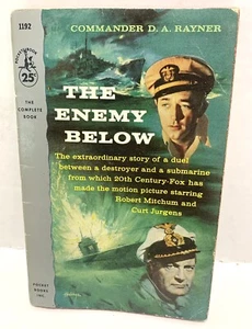 The Enemy Below by Commander DA Rayner Pocket Books #1192 Paperback 1957 Mitchum - Imagen 1 de 8