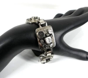 Pulsera modernista, metal, brutalista, años 70, pulsera años 70 - Imagen 1 de 4
