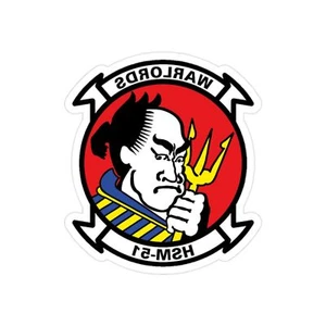 HSM 51 (U.S. Navy) REVERSE PRINT Transparent STICKER - Picture 1 of 16