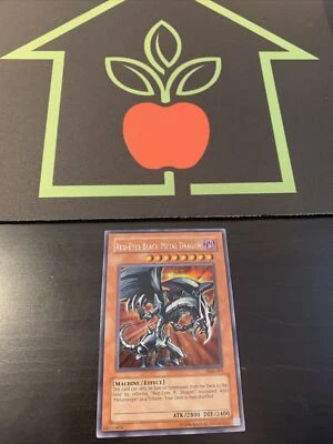 RED EYES BLACK METAL DRAGON FMR-001 SECRET RARE Very Clean Slight Water Damage - Image 1 of 4