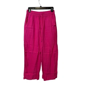 Zara Damen Rosa Pull On Hose Hose Weites Bein Cropped Ankle Small Barbie Indie - Bild 1 von 6