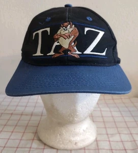 De colección TAZ Tasmanian Devil Gorra Sombrero Azul Negro Juvenil Ajustable Bordado - Imagen 1 de 6