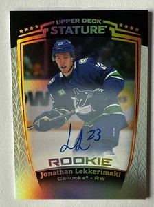 JONATHAN LEMMERIMAKI 2024-25 Stature AUTO ROOKIE SP UD #40 True RC 24/25 Update - Picture 1 of 2