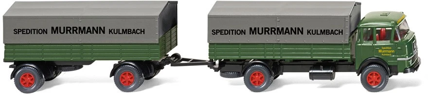 WIKING, KRUPP 806 Pausbacke 4x2 pianale ribassato con rimorchio ribassato a 2... - Immagine 1 di 1