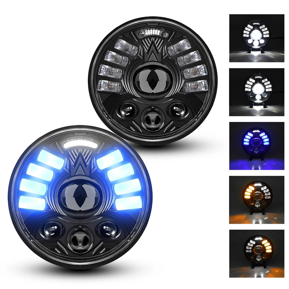 5.75" 5-3/4 LED Headlight High & Low Beam Turn Signal For Dodge Monaco 1970-1976 - Image 1 of 4