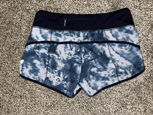 Lululemon Run Speed Corto 4 Vie Elasticizzato Lato Mare Silver Fox Alberta Lake Taglia 4 - Foto 1 di 10