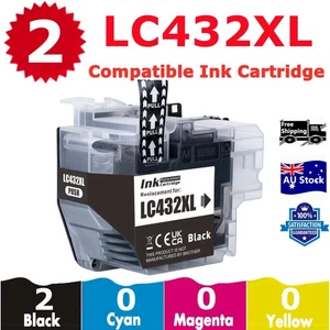 2x Compatible LC-432XL Black Ink For Brother MFC J5340 J5740 J6540 J6740 J6940 - Picture 1 of 1