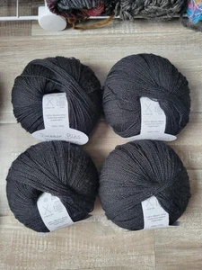 Lote de 4 hilos de encaje Debbie Bliss Rialto negros 100 % lana merino superlavada - Imagen 1 de 3