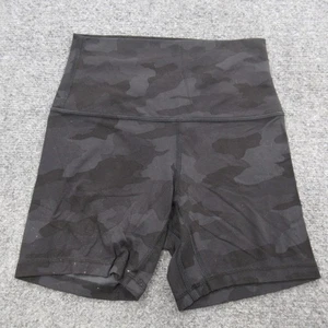 Pantalones Cortos Lululemon Align Para Mujer 4 Negros Camuflados Tiro Alto Yoga Atlético Gimnasio Logo - Imagen 1 de 10