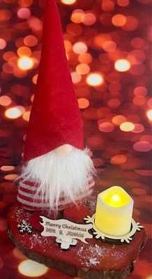 Personalised Christmas Gnome with Light up Candle - Image 1 of 4