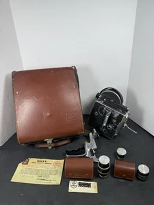 Bolex H16 Film Camera 1959 W/ 3 Lens Kern Paillard SWITAR 25mm f1.4 C-Mount READ - Picture 1 of 24
