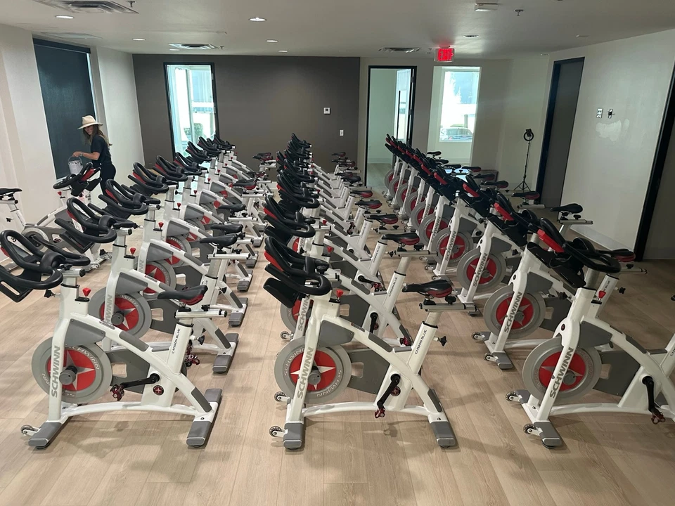 Schwinn CARBON 蓝色运动自行车 室内自行车 有氧运动 HIIT YOGA GYM 适合 — 第 1/4 张图片