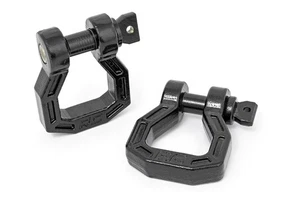 Rough Country Black Forged Steel D-Ring Shackle Set | Pair - RS118 - Picture 1 of 5