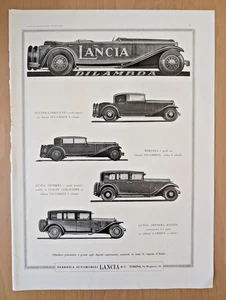 clipping Adversiting Lancia Dilamba Pubblicità Rivista Anni 30 cm 39,5 x 28,5 - Imagen 1 de 1