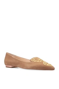 Sophia Webster Studded Leather Butterfly Flats Size 40 Pointed Toe MSRP $ 595 - Picture 1 of 12
