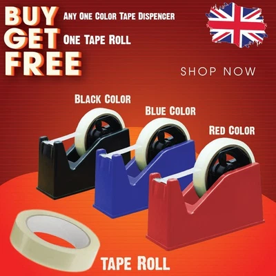 SUL Tape Dispenser Sellotape Cello tape Heavy Duty Sellotape Dispenser with 1 Rolls
