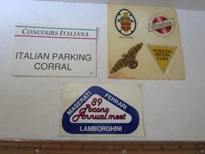 Ferrari Lamborghini Maserati Hudson Duesenberg Packard Studebaker Sticker Lot - Picture 1 of 1