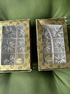 11 adornos navideños Starburst atómicos de lámina de plata de Alemania Occidental vintage - Imagen 1 de 10