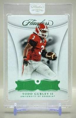Todd Gurley II 2018 Panini Flawless #94 Emerald Gem #5/5 SSP - Georgia Bulldogs - Image 1 of 2