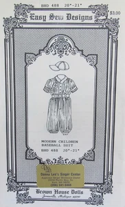 Vintage Brown House bambola vestiti modello BHD488 20-21" moderno baseball vestito bambino - Foto 1 di 1