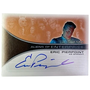 Tarjeta autógrafa firmada por Eric Pierpoint Shiraht de Star Trek Rogue Planet Enterprise - Imagen 1 de 2