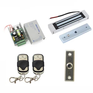Door Access Control System Electric Magnetic Lock 2 Wireless Remote Controls Kit - Picture 1 of 14