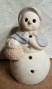 SOPORTE PARA VELAS TEALIGHT PARA DAMA DE NIEVE CON LUZ DE TÉ GRATIS 5" T - Imagen 1 de 6