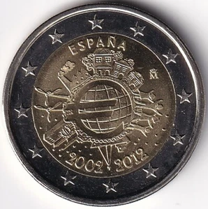 2 Euros Conmemorativos España - 2012 - "10 Años Euros Efectivo" - Imagen 1 de 2