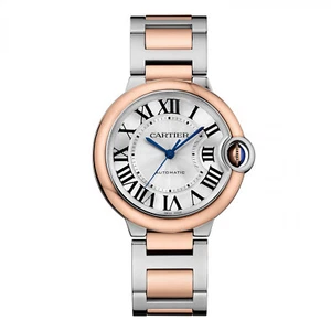 New Cartier Ballon Bleu SS & 18KRG Automatic 36 mm Silver Watch W2BB0033 - Picture 1 of 1