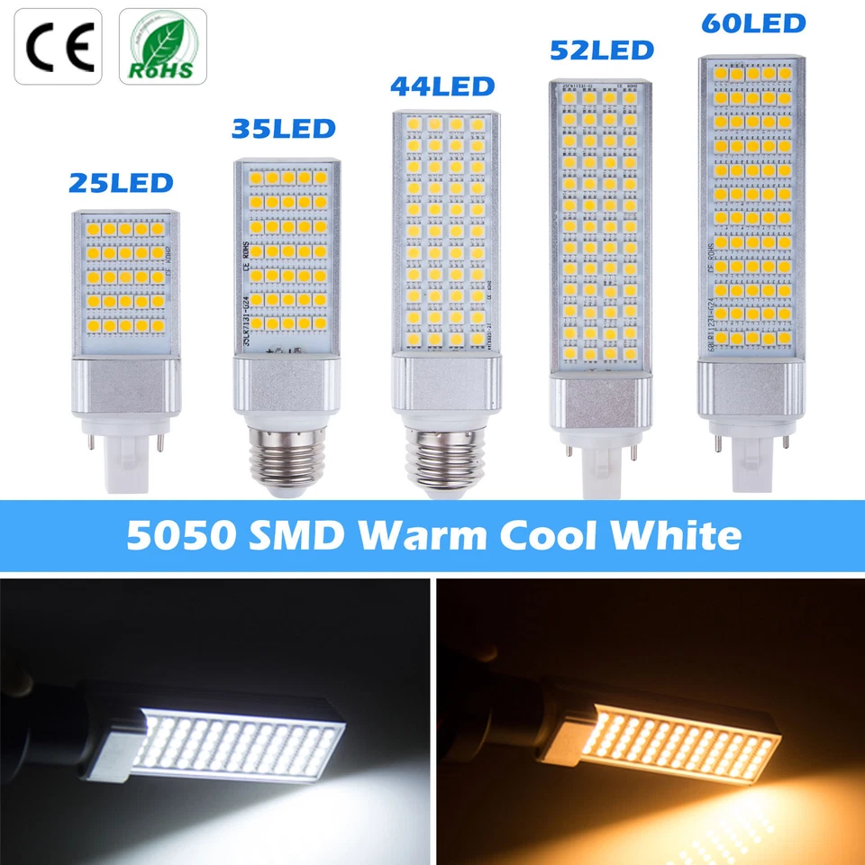 E27 G24 3528 5050 SMD 25 35 44 52 60 leds LED Corn Light  Bulb Lamp Downlight  - Image 1 of 1