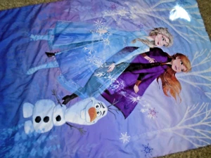 7N !WOW! Disney FROZEN Elsa Anna OLAF Toddler bed Comforter Blanket {Microfiber} - Picture 1 of 4