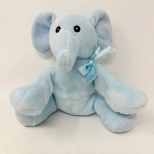 Fiesta Blue Comfie Plush Elephant Stuffed Animal 7.5" Bow Toy Baby Pastel Satin - Picture 1 of 9