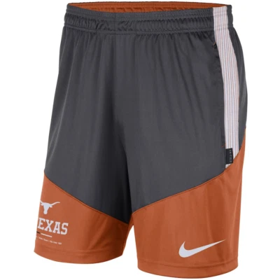 Nike Texas Longhorns Team Performance Knit Shorts - Grey/Orange (Men’s Medium) M - Image 1 of 2