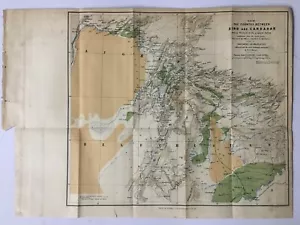 1880 Mapa del país entre Sind y Candahar FERROCARRIL PROPUESTO. 15 in x 14in - Imagen 1 de 8