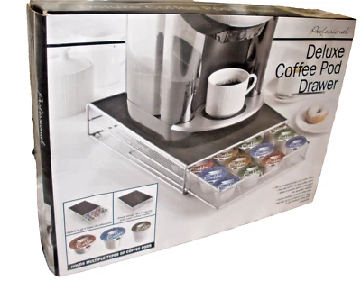 专业SS-21豪华防滑顶部不锈钢28咖啡包抽屉  — 第 1/3 张图片