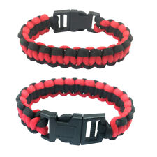 New Paracord Parachute Cord Emergency Survival Hiking Bracelet Red-Black