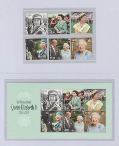 AUSTRALIA 2023 - QUEEN ELIZABETH II en Memoriam CONJUNTO Y MINIHOJA AMBOS MONTADOS en PAQUETE - Imagen 1 de 3