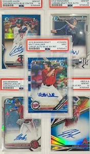 🔥PSA9 Mint Matt Wallner Bowman Chrome Blue Refractor Auto, #/150 Twins🔥 - Picture 1 of 2