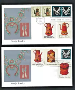 US FDC Navajo Jewelry Folk Art FLEETWOOD First Day Covers 15/5/2 Cents - Picture 1 of 2
