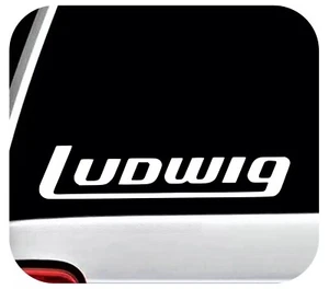 Calcomanía de vinilo estilo bloque Ludwig Drums logotipo de bombo - Imagen 1 de 6